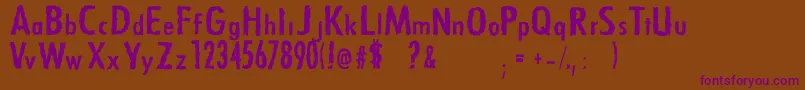 Zfont Font – Purple Fonts on Brown Background