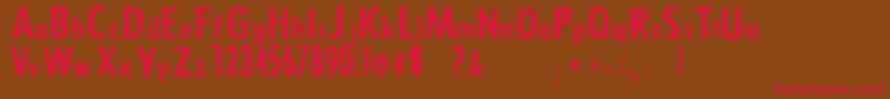 Zfont Font – Red Fonts on Brown Background