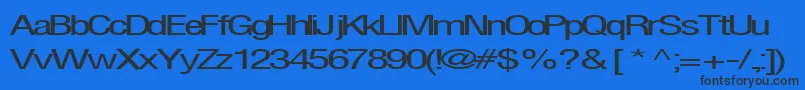 Шрифт Firsthome34RegularTtext – чёрные шрифты на синем фоне