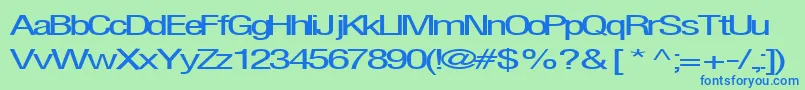 Firsthome34RegularTtext-fontti – siniset fontit vihreällä taustalla