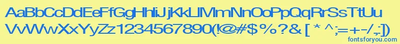 Firsthome34RegularTtext Font – Blue Fonts on Yellow Background