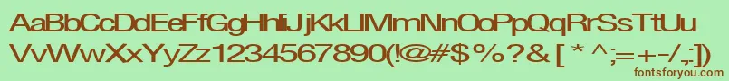 Firsthome34RegularTtext Font – Brown Fonts on Green Background