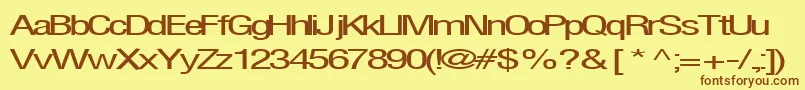 fuente Firsthome34RegularTtext – Fuentes Marrones Sobre Fondo Amarillo