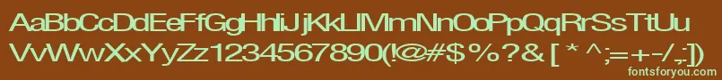 Firsthome34RegularTtext Font – Green Fonts on Brown Background