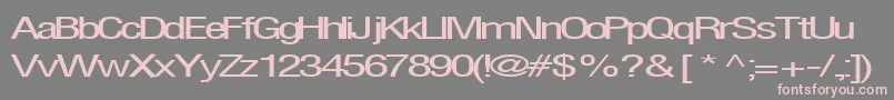 Fonte Firsthome34RegularTtext – fontes rosa em um fundo cinza