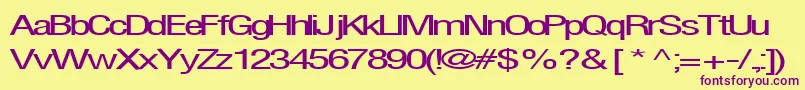 Firsthome34RegularTtext Font – Purple Fonts on Yellow Background