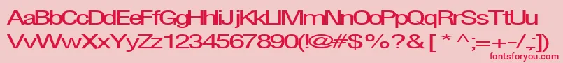 Czcionka Firsthome34RegularTtext – czerwone czcionki na różowym tle