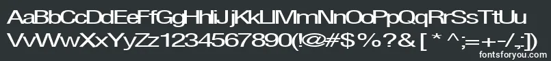Шрифт Firsthome34RegularTtext – белые шрифты на чёрном фоне