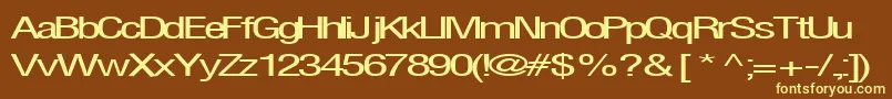 Firsthome34RegularTtext Font – Yellow Fonts on Brown Background