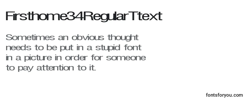 Firsthome34RegularTtext Font