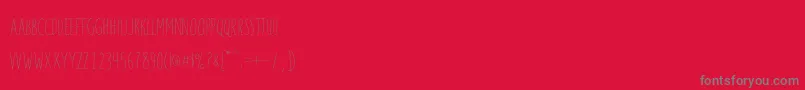 Windsor Font – Gray Fonts on Red Background