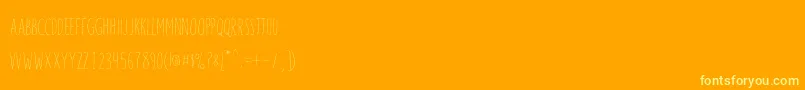 Windsor Font – Yellow Fonts on Orange Background