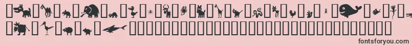 Win Pets 2 Font – Black Fonts on Pink Background