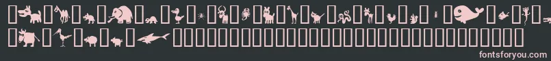 Win Pets 2 Font – Pink Fonts on Black Background