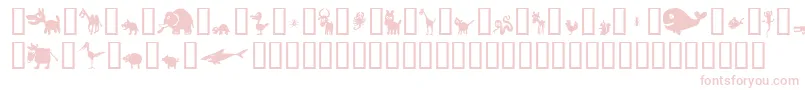 Win Pets 2 Font – Pink Fonts on White Background