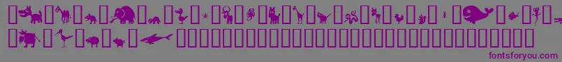 Win Pets 2 Font – Purple Fonts on Gray Background
