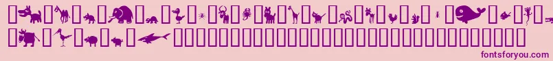 Win Pets 2 Font – Purple Fonts on Pink Background