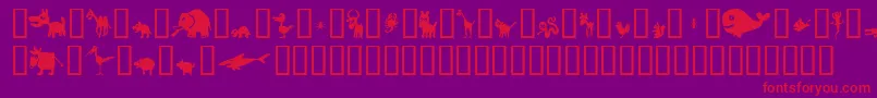 Win Pets 2 Font – Red Fonts on Purple Background