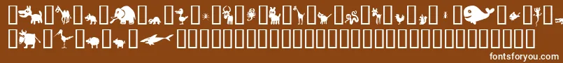 Win Pets 2 Font – White Fonts on Brown Background