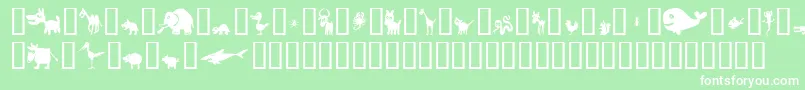 Win Pets 2 Font – White Fonts on Green Background