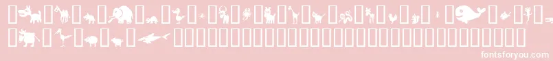 Win Pets 2-Schriftart – Weiße Schriften auf rosa Hintergrund