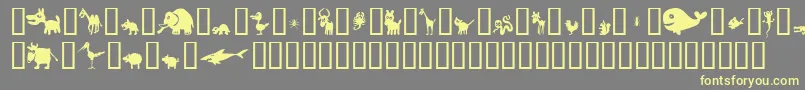 Win Pets 2 Font – Yellow Fonts on Gray Background