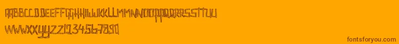 Interstellarerosion Font – Brown Fonts on Orange Background