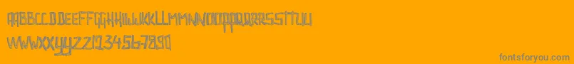 Interstellarerosion Font – Gray Fonts on Orange Background