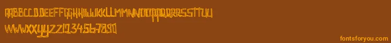 Interstellarerosion Font – Orange Fonts on Brown Background