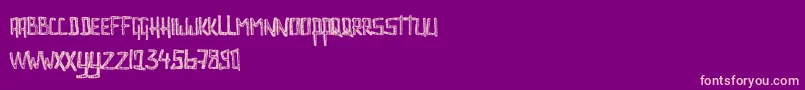 Interstellarerosion Font – Pink Fonts on Purple Background