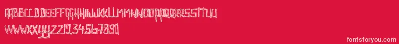 Interstellarerosion Font – Pink Fonts on Red Background
