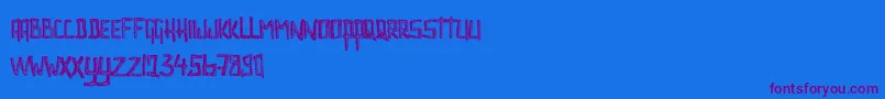 Interstellarerosion Font – Purple Fonts on Blue Background