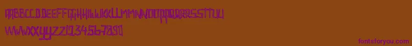 Interstellarerosion Font – Purple Fonts on Brown Background