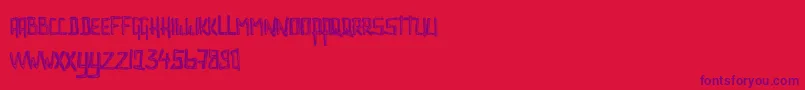 Interstellarerosion Font – Purple Fonts on Red Background