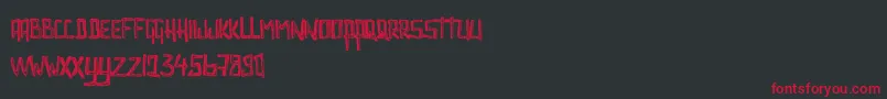 Interstellarerosion Font – Red Fonts on Black Background