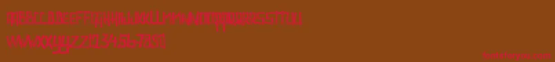 Interstellarerosion Font – Red Fonts on Brown Background