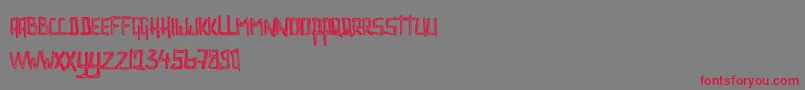 Interstellarerosion-fontti – punaiset fontit harmaalla taustalla