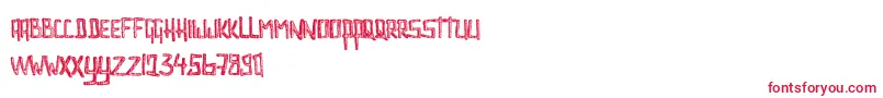 Interstellarerosion Font – Red Fonts on White Background