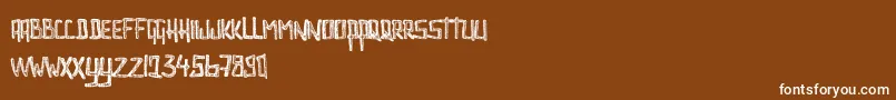 Interstellarerosion Font – White Fonts on Brown Background