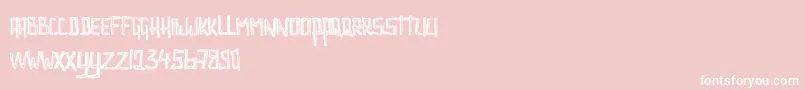 Interstellarerosion Font – White Fonts on Pink Background