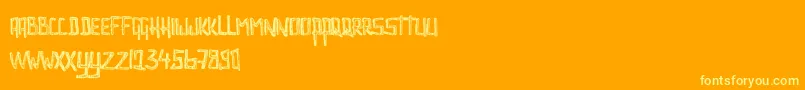 Interstellarerosion-fontti – keltaiset fontit oranssilla taustalla