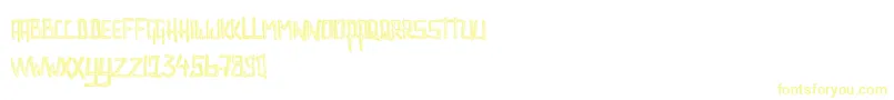 Interstellarerosion Font – Yellow Fonts on White Background