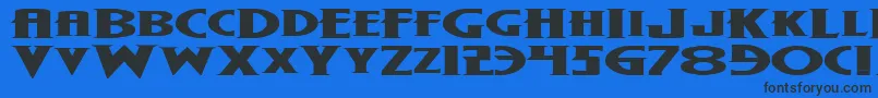 Wolf4be Font – Black Fonts on Blue Background