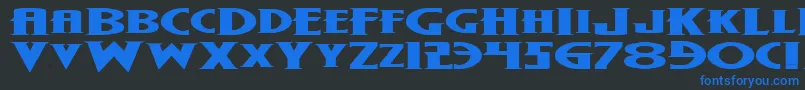 Wolf4be Font – Blue Fonts on Black Background