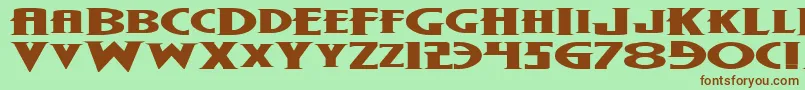 Wolf4be Font – Brown Fonts on Green Background