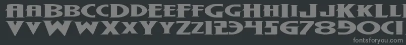 Wolf4be-Schriftart – Graue Schriften auf schwarzem Hintergrund