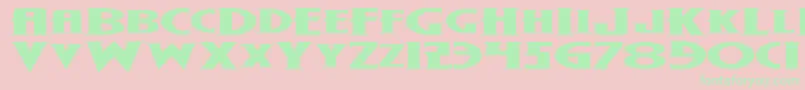 Wolf4be Font – Green Fonts on Pink Background