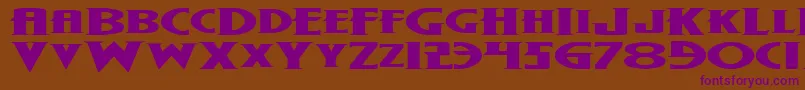 Wolf4be Font – Purple Fonts on Brown Background