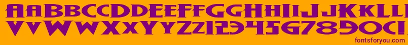 Wolf4be Font – Purple Fonts on Orange Background