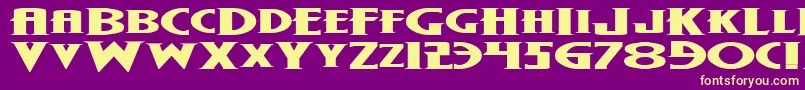 Wolf4be Font – Yellow Fonts on Purple Background